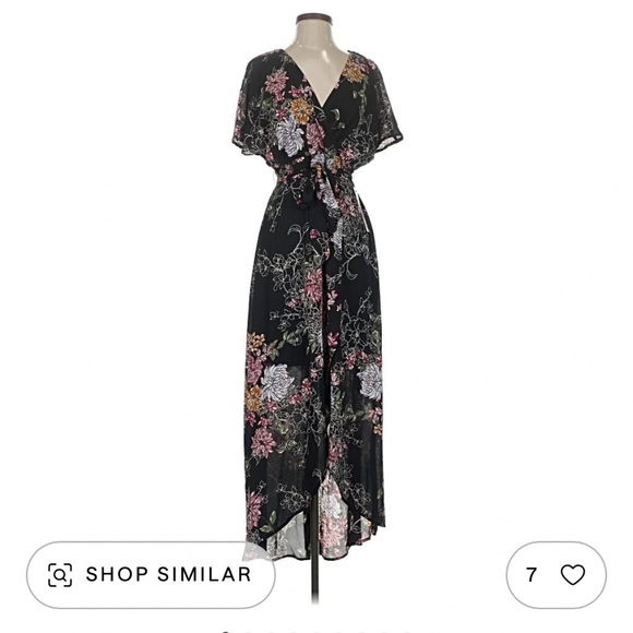 Beautiful Floral Maxi Wrap Dress in Floral Print Women’s Size 4 Small - Picture 1 of 5